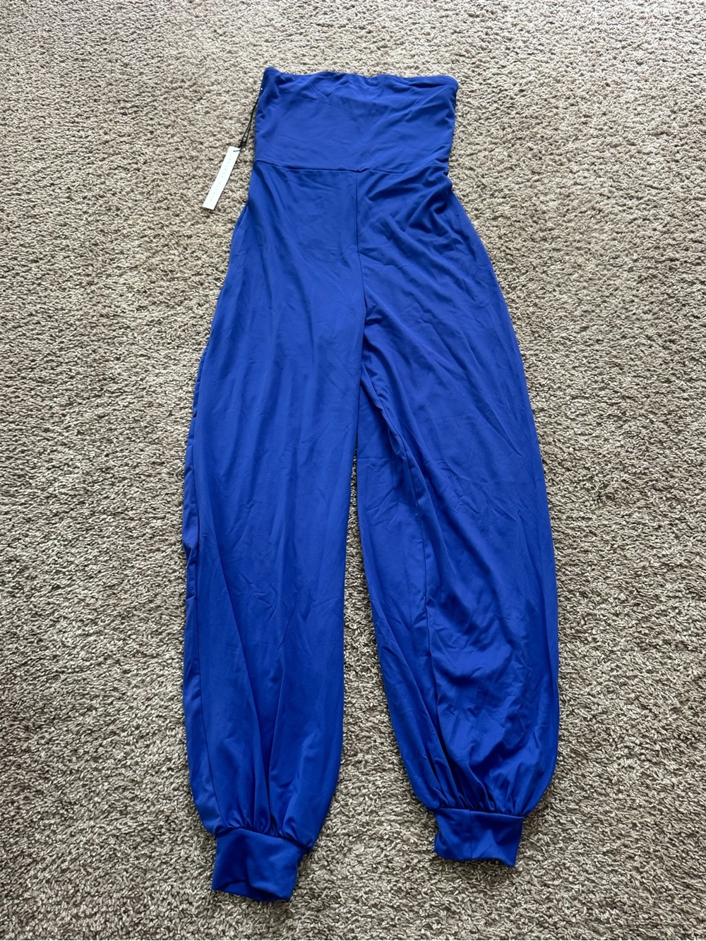 Susana Monaco Strapless Royal Blue Jumpsuit